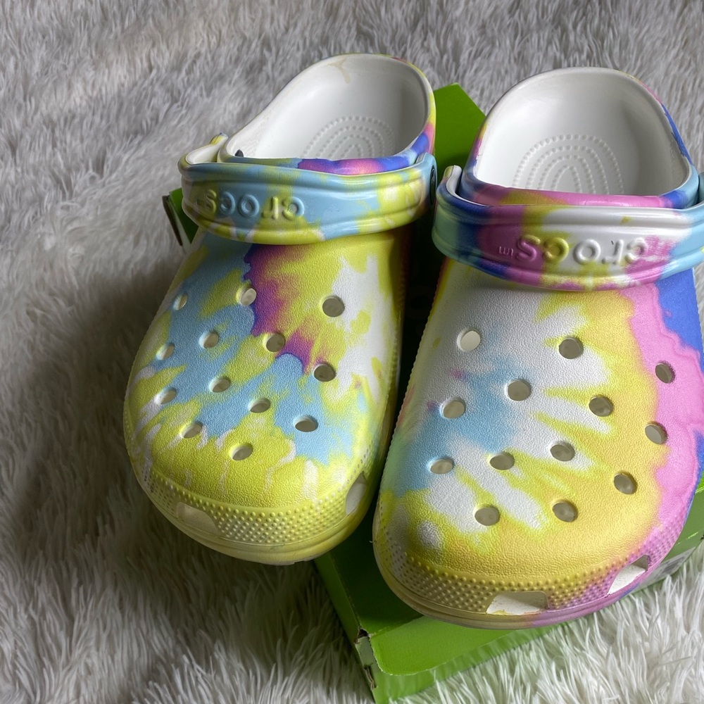 Multi color crocs . Box not included.